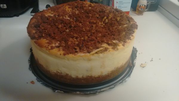 Mimicking Cheesecake Factory’s Dutch Apple Caramel Streusel Cheesecake: a Redemption Story
